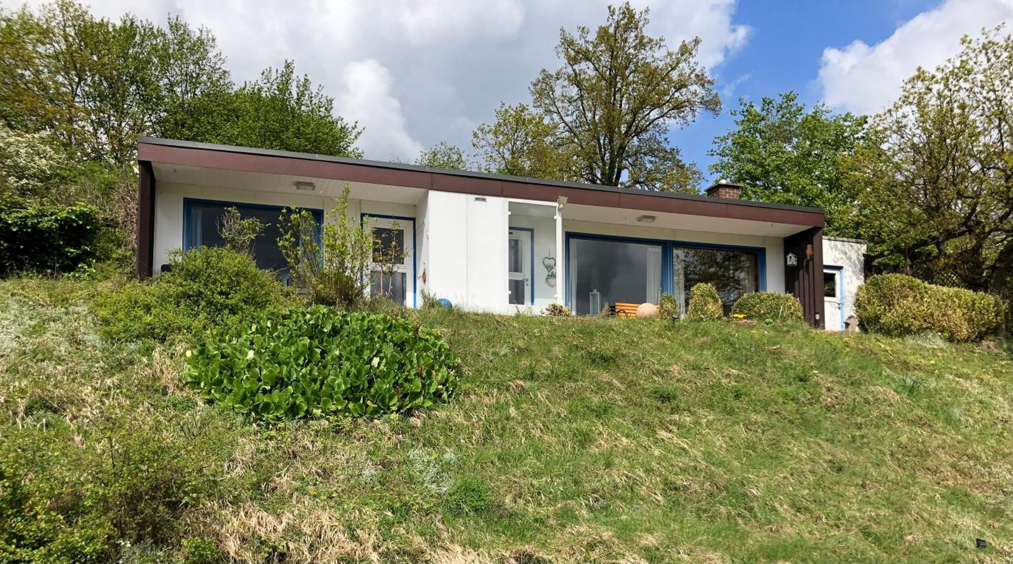 Idyllisch Wohnen Im Weserbergland - Bungalow Mit Phantastischer Aussicht Fuer 4 Personen Polle Eksteriør bilde